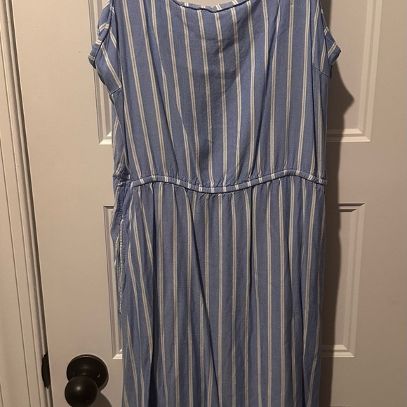 Blue and White Striped Dress - Picture 1 of 4